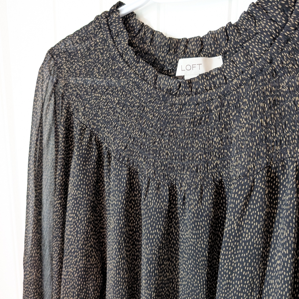 LOFT Black and Gold Women's Top